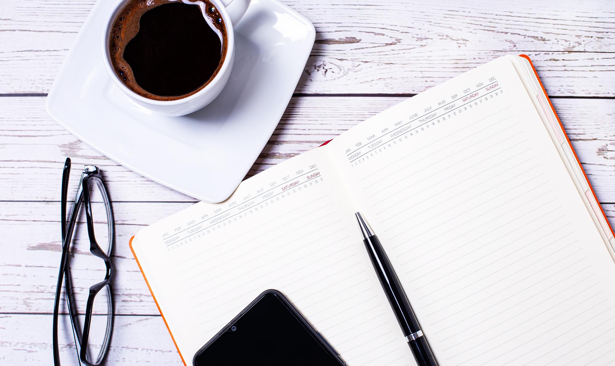 Notes and transcripts on desk
