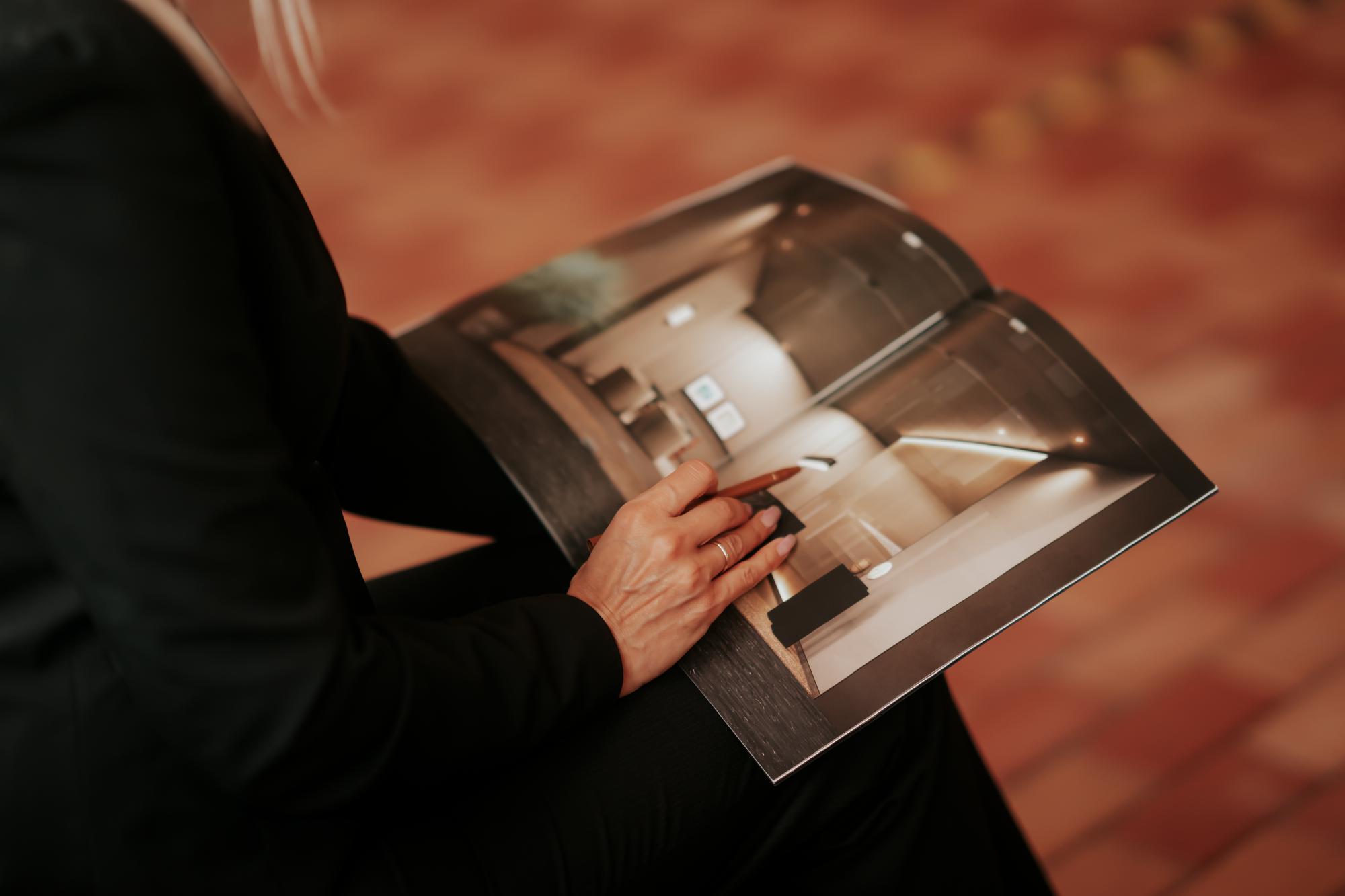 Sample layout for editorial package